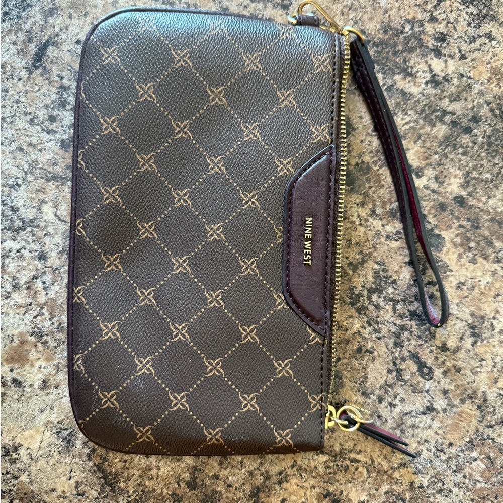 Nine West Brown Wristlet